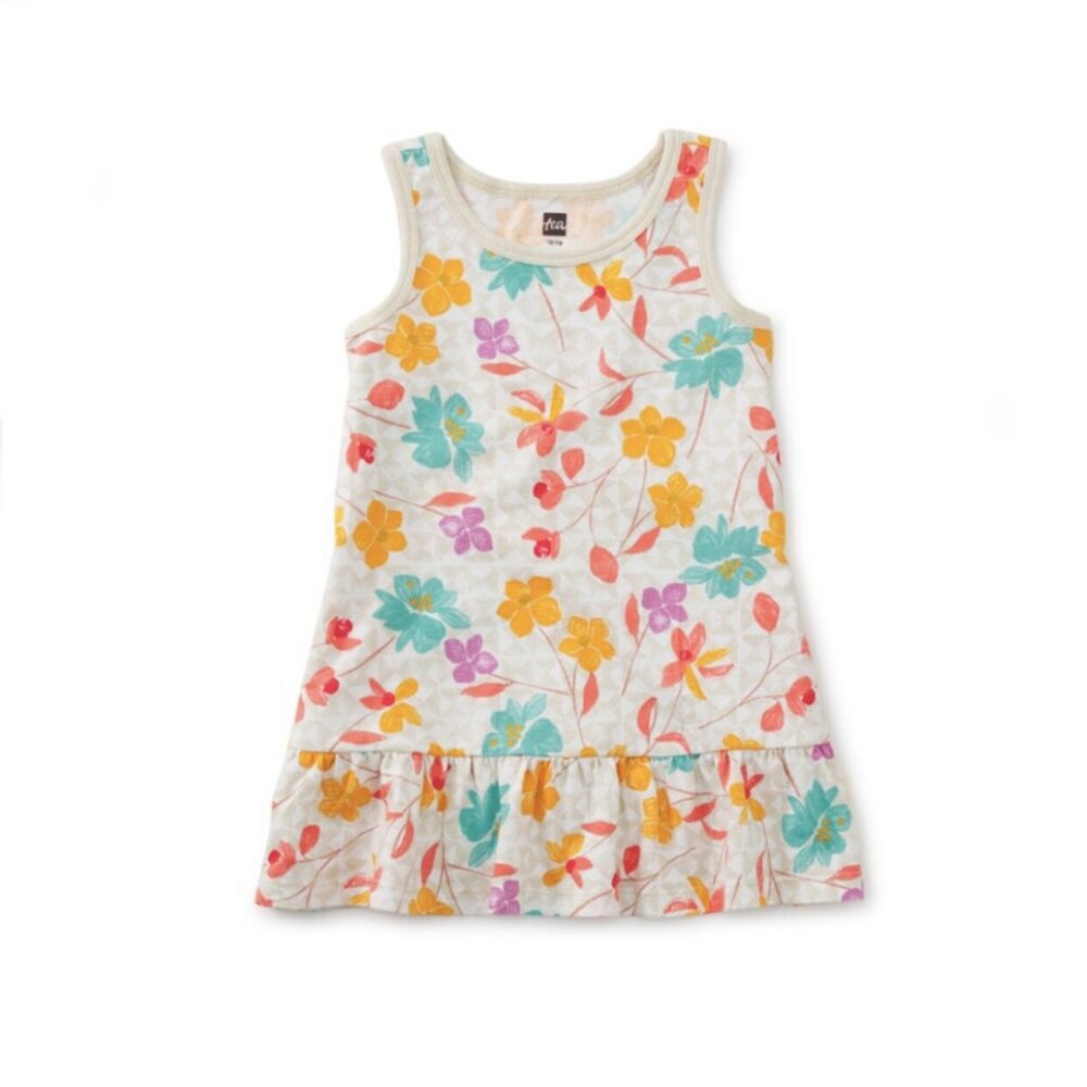 NWT Tea Collection Tank Baby Dress Butterfly Floral Size 9-12 Months